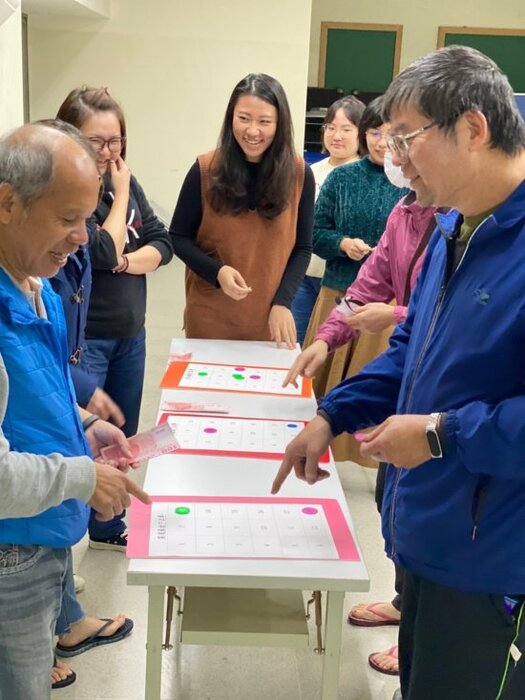家長參與理財遊戲中