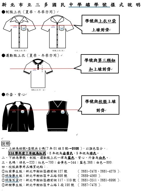 新生鏽學號樣式說明圖片